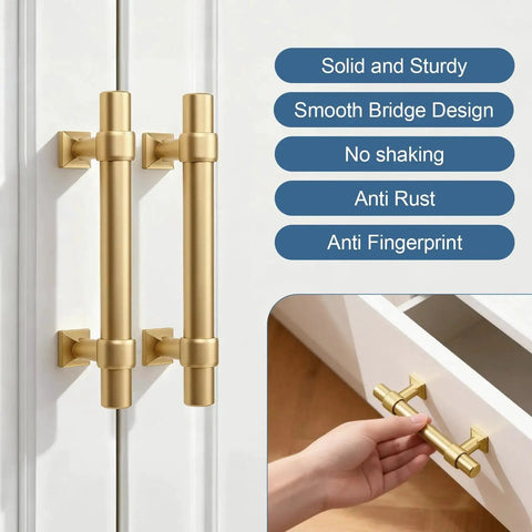 10 Pack 3 Inch Cabinet Pulls In Champagne Gold For Kitchen Cabinets Cupboards Bathrooms Dressers And Furniture Modern Gold Drawer Handles Durable Cabinet Hardware Set To Update And Coordinate Decor