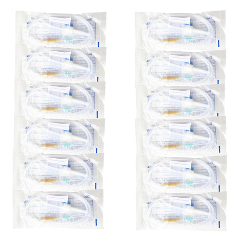 IV extension set with sterile tubing in individual packaging, 12-pack for lab and veterinary use