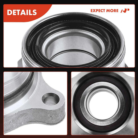 Close-up of Rear Left Wheel Bearing And Hub Assembly For Toyota Tundra 2007 2020 Beefed Up Heavy Duty Replacement