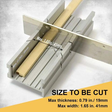 Precision Aluminum Miter Box For Small Wood And Soft Metal Cutting, 5.3 Inch Hand Saw Guide With 3 Cutting Angles 45 90 135