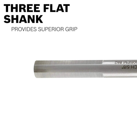 Carbide Tipped Glass Drill Bit One Quarter Inch GT300 With Three Flat Shanks For Superior Grip Blue Bosch Quality