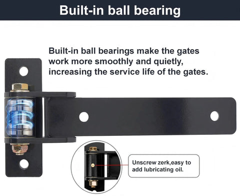 Heavy Duty Gate Hinges 13 Inch Load Bearing 900 Lbs With Built In Ball Bearings Bolt On Weld On 180 Degree One Way Open