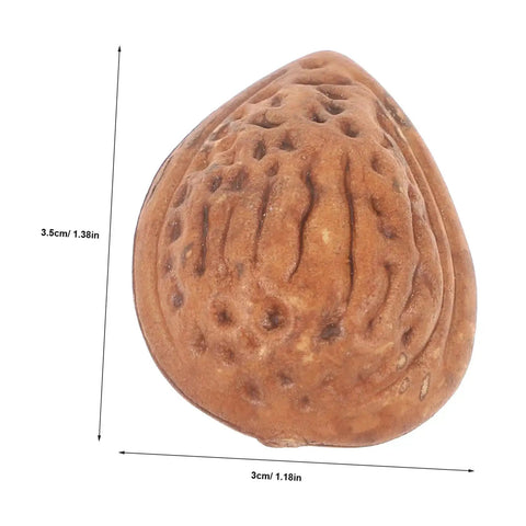 3.5cm lifelike faux almond nut, front view, 40 Realistic Faux Almonds For Crafts And Food Photography, Lifelike Artificial Nuts For Home Decor