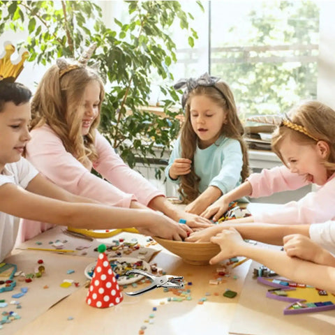 Children crafting with Dual Size Metal Hole Puncher For Office And Crafts Two Punch Heads One Quarter Inch One Eighth Inch