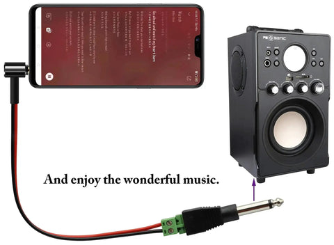 Pro Audio Gear 6.35mm TS Mono Male To 2 Pin Female Screw Terminal Block Connector Pluggable Wire Solderless Adapter