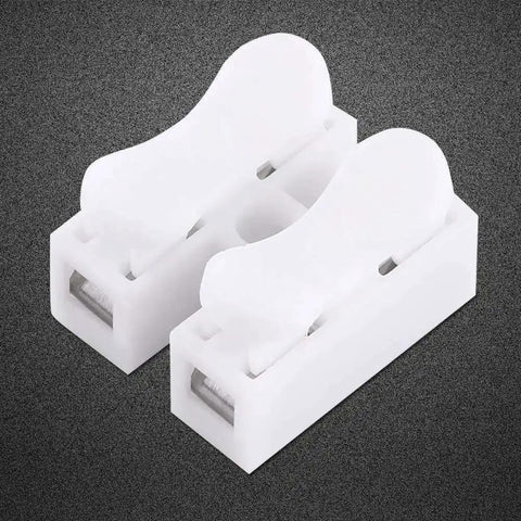 2 Pin Push Wire Connector Kit 100 Pcs 5A White LED Wiring Terminal Clamp Terminal Quick Cable Connector For Electronics Projects