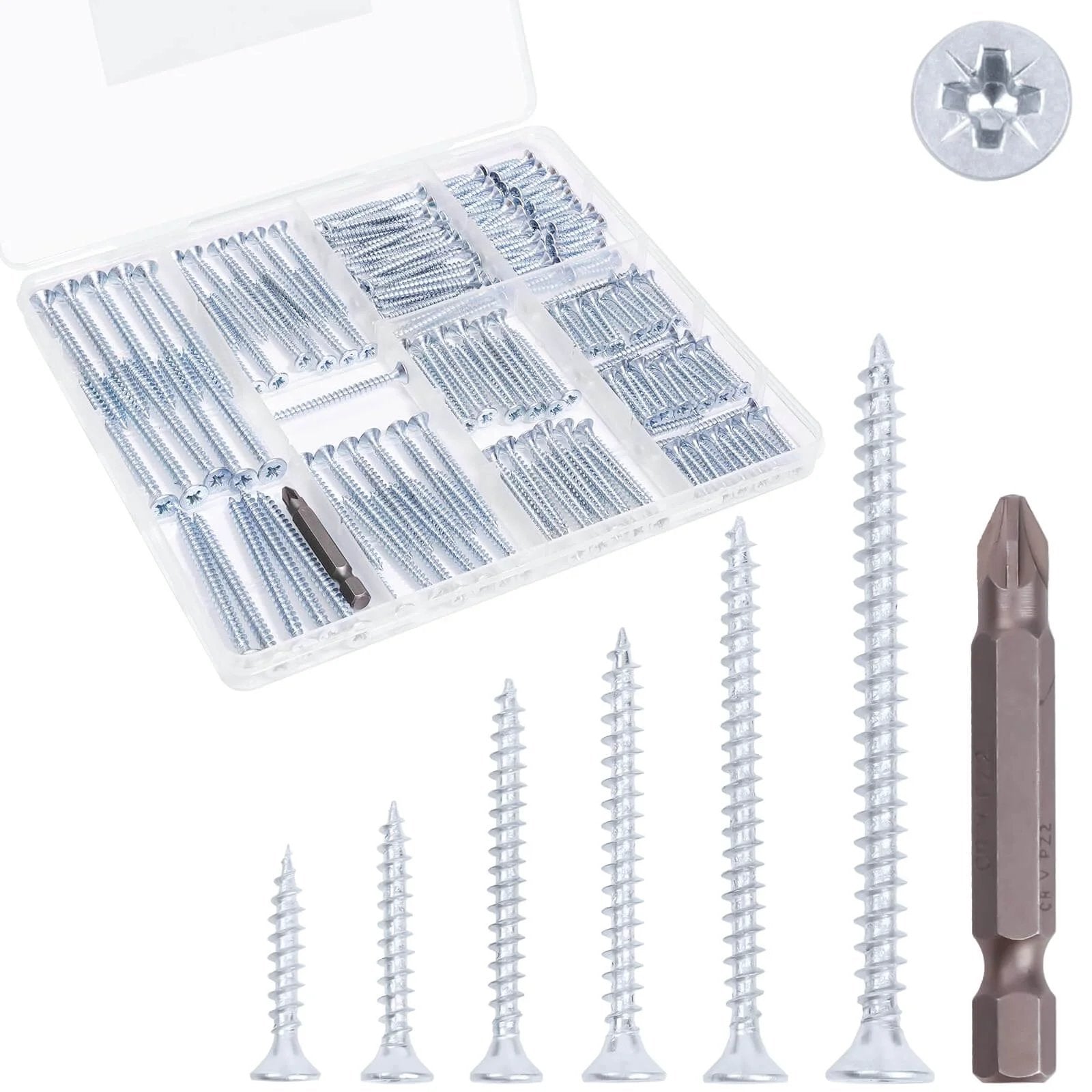 Screw Assortment Box Wood Screws Assortment Kit With Organizer Box For Wood...
