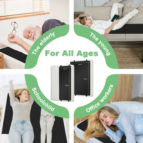 Grounding Bed Mat For Sleep And Recovery 54x78 Inch Grounding Mattress Pad Earth Connected Therapy Kit use for all ages