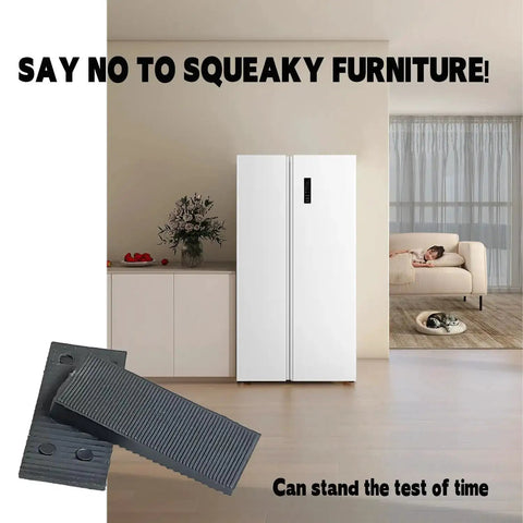 Leveling Small Wedge Set For Furniture, Hard Plastic Leveling Fittings, shown near a cabinet, ideal for fixing squeaky floors.