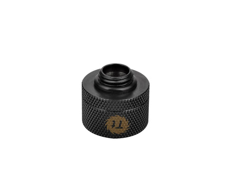 Thermaltake Pacific compression fitting, 1/2 in ID x 3/4 in OD, black metal PC water cooling fitting
