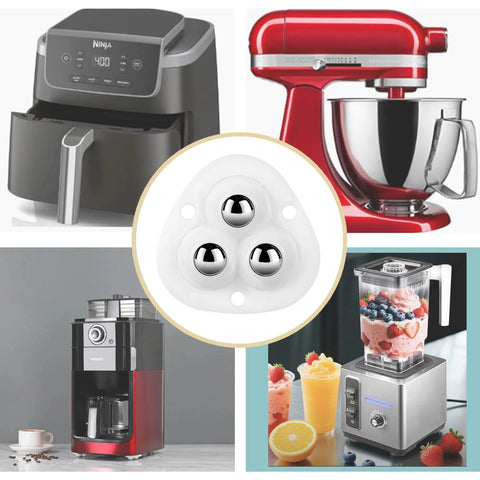 12 Pack Small Appliance Caster Wheels Sticky Swivel Sliders for Mixers, Coffee Makers, Air Fryers, and Kitchen Appliances.