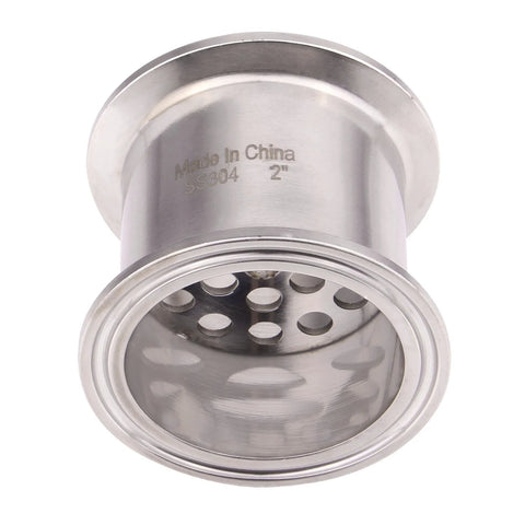 2-inch tri-clamp filter plate, stainless steel 304, with 6 mm holes