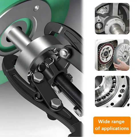 3 Jaw Inner Bearing Puller With Reversible Jaws Heavy Duty Removal Tool in use on automotive assembly, showcasing versatile applications
