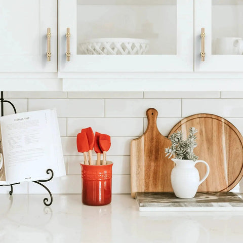 Kitchen with white cabinets featuring 10 Pack 3 Inch Gold Knurled Cabinet Pulls Brushed Brass Kitchen Cabinet Handles Drawer Pulls