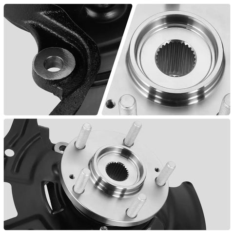 Front Right Passenger Side Loaded Knuckle Assembly For Hyundai Sonata 2011-2013 No Sport Suspension With 27 Splines Replacement Part