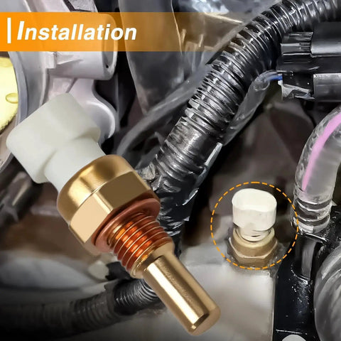 Installation view of Coolant Temperature Sensor For Chevy And GMC Vehicles ECT Water Temperature Sensor Temp Switch