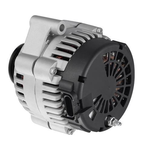 105 Amp 12 Volt Alternator Replacement For Chevy GMC Silverado Savana Sierra Express 2500 3500 Tahoe Yukon Cadillac Escalade EXT ESV With Internal Regulator And Internal Fan And Six Groove Pulley