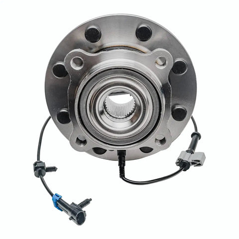 Front view of Beefy Front Wheel Bearing Hub Assembly Set For Silverado 2500 HD, 3500 HD, Sierra 2500 HD, Suburban 2500, Yukon XL 2500