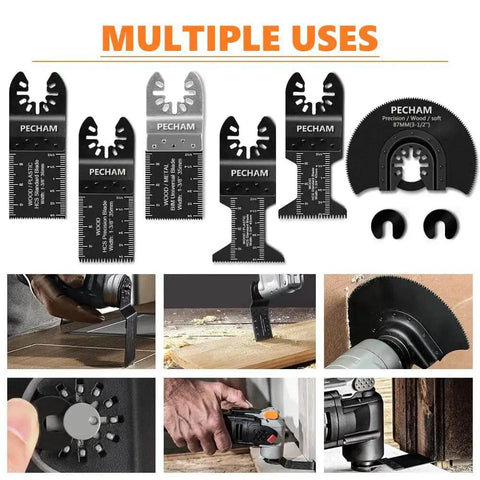 Versatile 24 Piece Universal Oscillating Multitool Saw Blades Set For Wood And Metal With Quick Release Fits Porter Cable