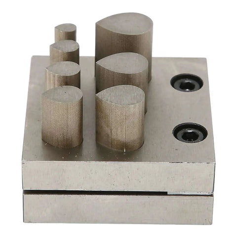 Pro Grade Disc Cutter Set For Jewelry Making, 7 size punch die plates with flat bottom, metal tool for pendants and beads