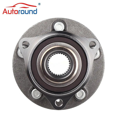 Front view of Front And Rear Wheel Bearing Assembly For Chevy Malibu And Buick Vehicles With Five Lug And ABS Fits 2016 To 2021 Malibu
