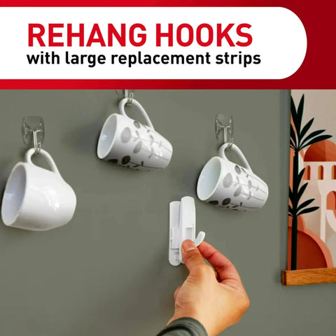 Indoor Medium Replacement Strips 36 Count For Damage Free Wall Hanging And Rehanging Hooks Holds Up To 3 Lb, mugs hanging on wall