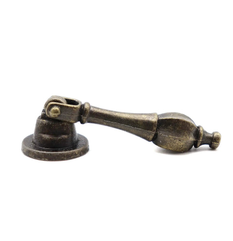 Side view of antique vintage pulls with pendant for dresser drawer cabinet furniture bronze zinc alloy 5 pack includes screws for easy installation