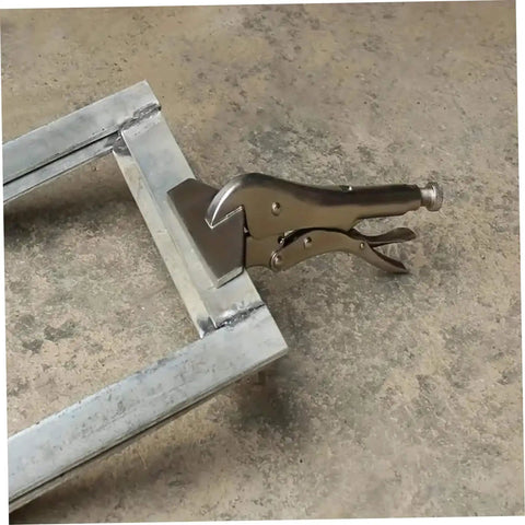 Locking Pliers For Welding And Metalworking, Adjustable 8 Inch Flat Head Sheet Metal Pliers clamping metal frame