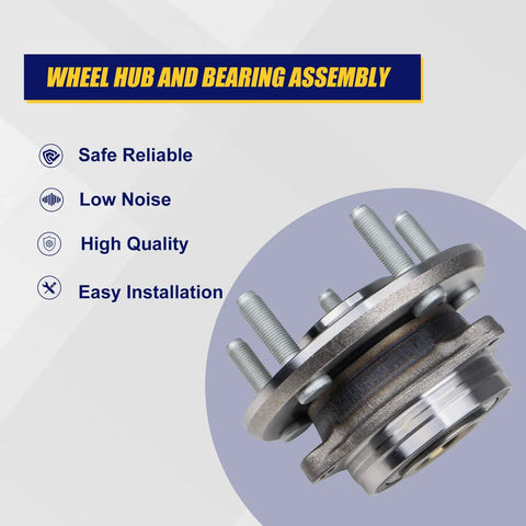 Front Wheel Bearing And Hub Assembly 513324 For Dodge Durango 2011 To 2020 And Jeep Grand Cherokee 2011 To 2019 With 5 Lug And ABS