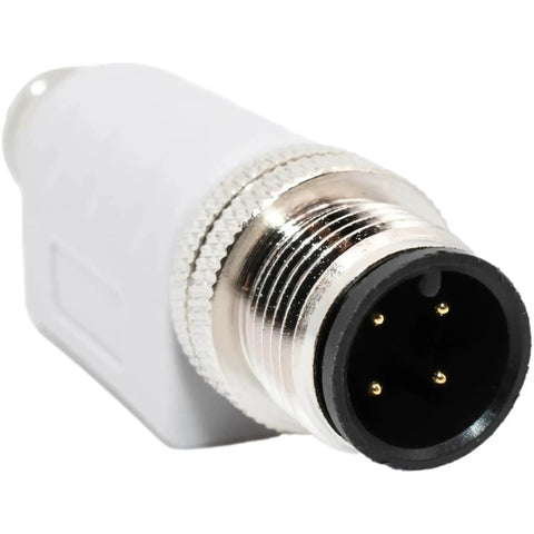 Close-up of M12 Male to M8 Female Sensor Adapter With 4 Pin A Coded Connector, IP67, for Industrial Automation, Pack of 25 Units