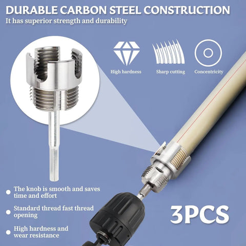 All In One PVC Pipe Threader Kit For One Half Inch Three Quarter Inch And One Inch Pipes Evponk Internal And External Threading Tool Set