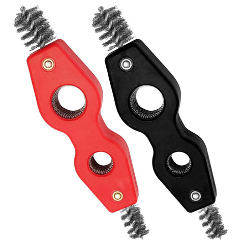 2 Pack 4 In 1 Copper Pipe Deburring Brush Set For One Half And Three Quarter Inch Inner And Outer Thread Cleaning Brush