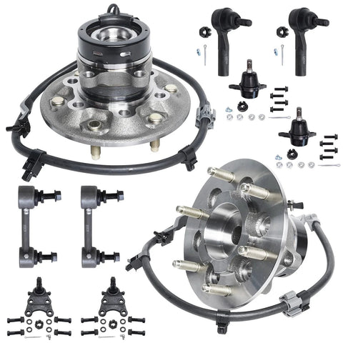 2WD Front Wheel Bearing Hub Assembly Kit For 2006 2007 2008 Chevy Colorado GMC Canyon And Isuzu I-290 10 Piece Replacement