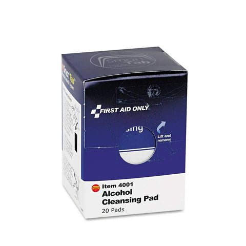Box of alcohol cleansing pads, item 4001, part of OSHA Compliant Extreme Heat Must Have First Aid Kit With 72 Piece Supply Set.