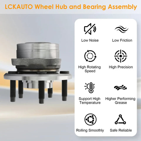 Front And Rear Wheel Bearing Hub Assembly For 2011-2018 Ford Explorer And 2013-2018 Police Interceptor Utility, 5 Lug With ABS