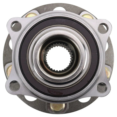 Wheel Bearing And Hub Assembly For 2019 To 2023 Hyundai Santa Fe, 2020 To 2023 Palisade, 2022 To 2023 Cruz, 2021 To 2023 Kia Sorento, And 2020 To 2022 Telluride AWD Models With Direct Fit, Durable Steel Construction, Noise Free Operation, Simple Install, close-up view