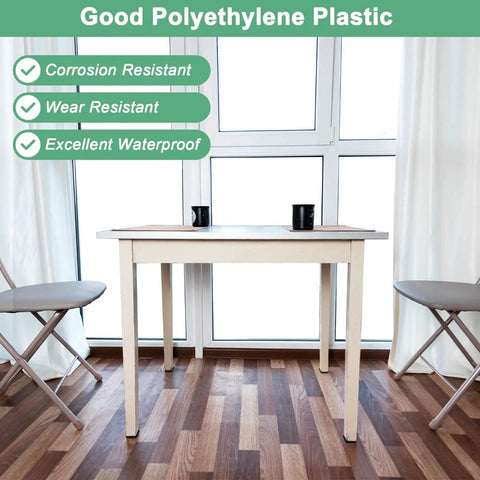 20 Pack One Half Inch Rectangular Tubing End Caps Plastic End Plugs protecting chair legs in dining room