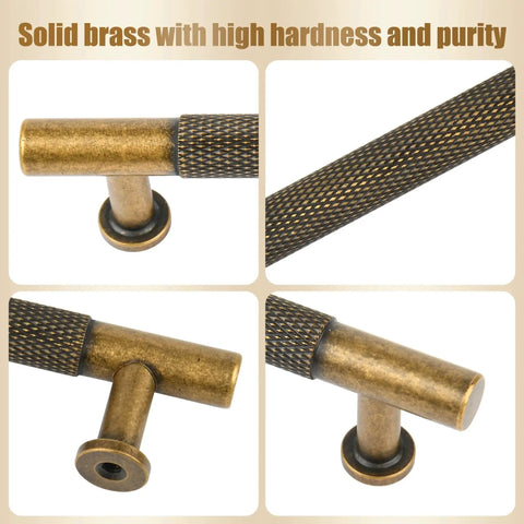 Matt Coffee Bronze Solid Brass Cabinet Handles 5 Pack 5 Inch Hole Centers Drawer Pulls modern reticulation finish close-up