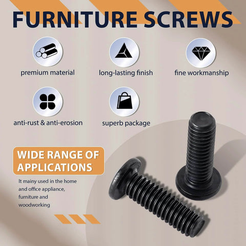 1/4-20 X 2 Inch Flat Head Hex Socket Cap Screws Bolts In Black Oxide 304 Stainless Steel 18-8 Fully Threaded With Hex Drive