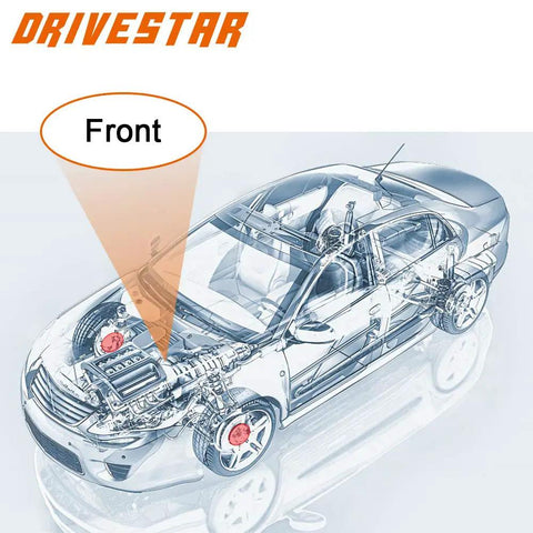 Diagram showing front hub location for Front Wheel Hub And Bearing Assembly Fits Nissan Frontier Pathfinder Xterra Suzuki Equator 2005 Through 2019 Two Wheel Drive And Rear Wheel Drive Six Lug With ABS Sensor Included