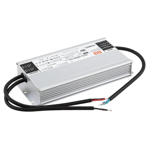 HLG-480H-24 480W 24V DC LED Driver And Power Supply With Dual CV And CC Output, IP65 And IP67 Waterproof, fanless design
