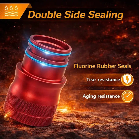 30mm 39mm Wheel Bearing Grease Tool For UTV And ATV with double side sealing and fluorine rubber seals, red anodized aluminum finish.