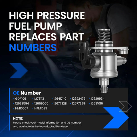 High Pressure Fuel Pump With Seal Gasket And Bolt On Direct Fit For Buick Allure Enclave LaCrosse Cadillac ATS CTS SRX XTS
