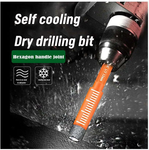 Pro Grade Orange Hex Shank Dry Diamond Core Drill Bit Set 5mm 10 Pieces With Storage Bottle for granite marble tile