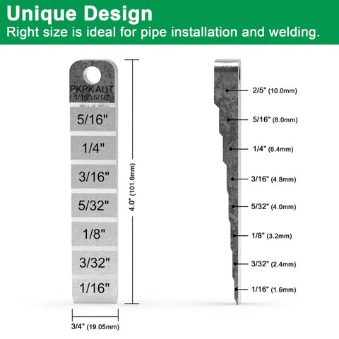 Two Pack 7 Stepped Pipe Spacer Wedge Gauge Three Quarter Inch By Four Inch For Pipe Spacing And Welding Stepped Flange Wedge
