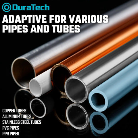 Versatile Tubing And Pipe Reamer For Quick Deburring From 0.25 Inch To 1.25 Inch OD with various metal and PVC tubes.