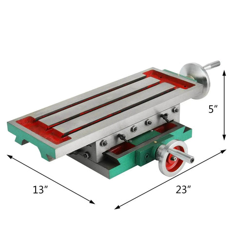 2 Axis Cross Slide Bench Drill Vise Fixture With Adjustable Handle for workbench milling machine, front view, 450x170mm