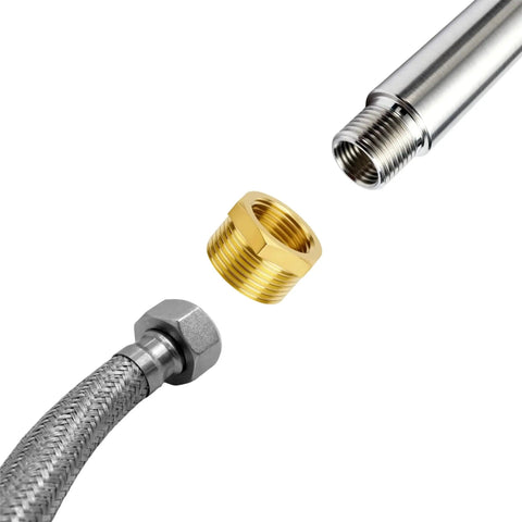 Brass Reducer Hex Bushing Pack Of Four Three Quarter Inch NPT Male To Half Inch NPT Female Heavy Duty Threaded Pipe Air Hose Fitting Adapter