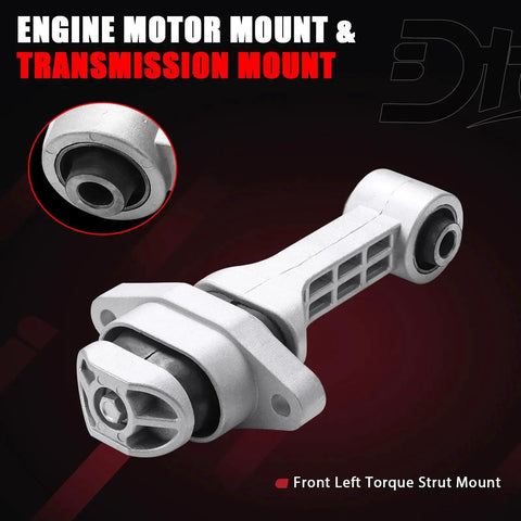 Front view of Engine And Transmission Mount Set Of 3 For Hyundai Elantra 1.8L 2011 Through 2016 Kia Forte 1.6L 2014 Through 2016
