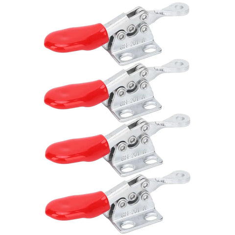 Heavy Duty Toggle Clamps Set Of Four Galvanized Iron Quick Release Woodworking Jigs And Fixtures For Welding And Assembly